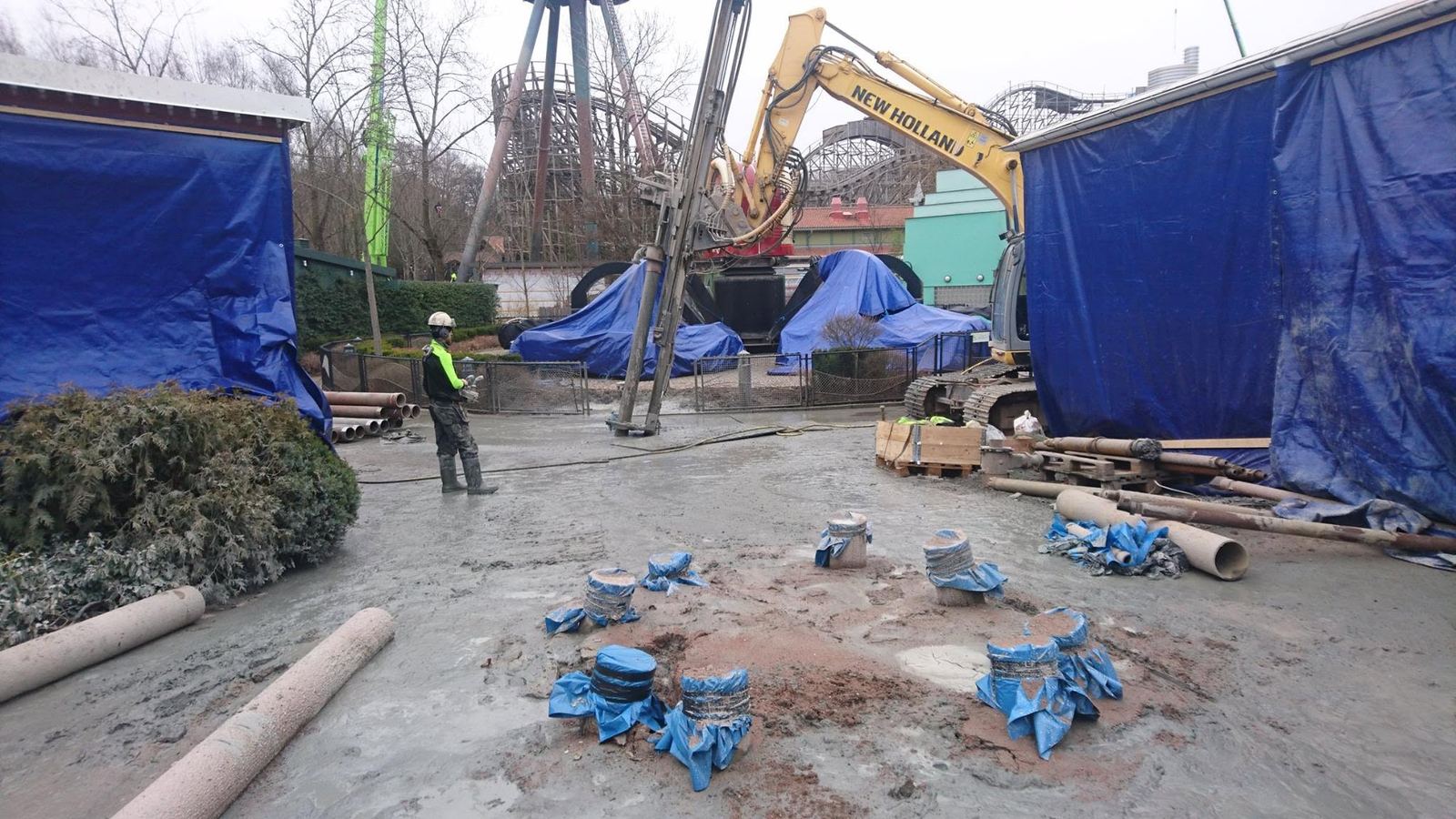 Borrpålning vid Liseberg